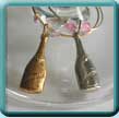 Champagne Bottle Wine Glass Charms