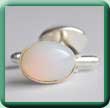 Imitation Opal Oval Bezel Cufflinks