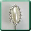 Pointed Oval Pearl Tie/Cravat Pin