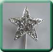 Pointed Crystal Star Tie Pin