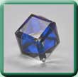 Blue Crystal Cube Tie Tack