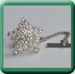 Crystal Encrusted Star Tie Tack with Chain