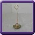 Glass Heart Place Card Holder