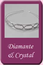 Diamante & Set Crystal Side Tiaras, Hair Bands & Alice Bands (Clear)