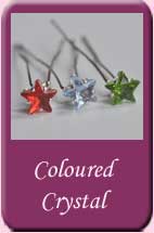Coloured Crystal Hair Pins