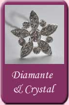 Diamante & Set Crystal Hair Pins (Clear)