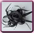 Black Shimmer Rose Fascinator