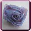 Lilac Blue Rose Fold Fascinator Hair Clip