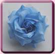 Pale Blue Shiny Rose Hair Clip