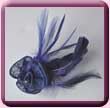 Blue Sinamay Feather Rose Fascinator