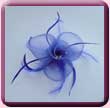 Royal Blue Triple Petal Flower Fascinator