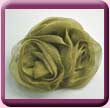 Olive Green Triple Rose Fold Fascinator Hair Clip