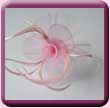 Soft Pink Curly Feather Rose Fascinator Hair Band