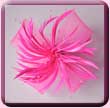 Neon Pink Feather Windmill Fascinator