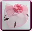 Pink Shimmer Rose Bow Fascinator Hair Band