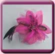 Hot Pink Spotted Feather Flower