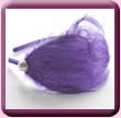 Purple Pearl Curved Flower Fascinator