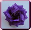 Purple Shiny Rose Hair Clip