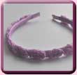 Lilac Fabric Flower Row Alice Band