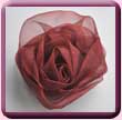 Burgundy Rose Fold Fascinator Hair Clip