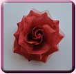 Red Shiny Rose Hair Clip