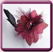 Burgundy Spotted Feather Flower