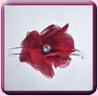 Deep Red Floaty Crystal Flower Alice Band