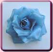 Turquoise Shiny Rose Hair Clip