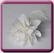 Off White Crinkle Flower Fascinator