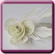 Ivory Sinamay Feather Rose Fascinator