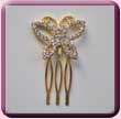 Diamante Butterfly Comb