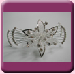 Mesh Crystal Lily Hair Comb