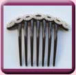Diamante Topped Ovals Hair Comb