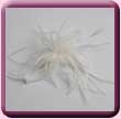 Ivory Beaded Feather Organza Fascinator Hair Cilp