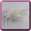 Ivory Double Organza Rose Fascinator