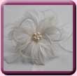 Ivory Pearl Feather Flower Fascinator