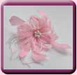 Pink Pearl Feather Flower Fascinator