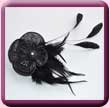 Black Sinamay Flower Fascinator
