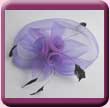 Purple/Lilac Triple Mesh Flower Fascinator