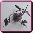 Purple Triple Sinamay Rose Fascinator