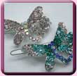 Large Diamante Butterfly/Dragonfly Clips