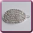 Perforated Crystal Oval Hair Clip
