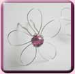 Crystal Wire Flower Hair Pin