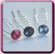 10mm pointed crystal hair pins