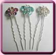 Round Winged Butterfly Hair Pins
