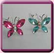 Set Crystal Butterfly Hair Pins