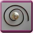 Button Pearl Hair Spiral